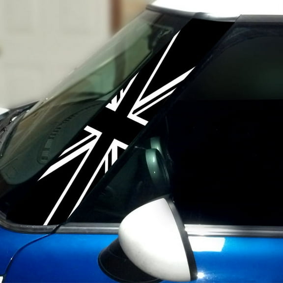 Black Jack Pillar Vinyl Decals for 1st Gen MINI Cooper - Set of 2 - Choose Color - [WHITE]