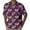 Purple, variant on Mens Mardi Short Sleeve Shirt Numbers 3D Printed Button Lapel Short Sleeve Shirt Top