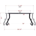 thumbnail image 3 of TMS 800 LB Extendable Steel Low Profile Pickup Rack Sport Bar Ladder Rack 2 Bars with Load Stops, 3 of 7