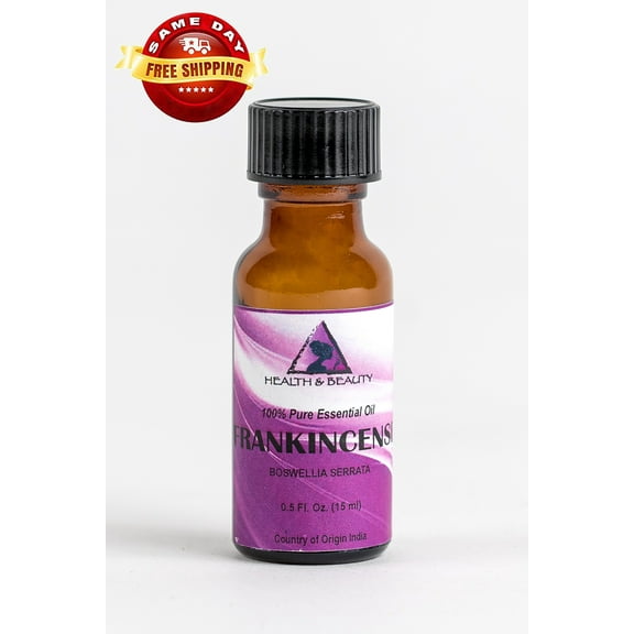 FRANKINCENSE / OLIBANUM ESSENTIAL OIL ORGANIC GLASS BOTTLE PURE 0.5 OZ, 15 ml