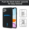 thumbnail image 4 of case for iPhone 11 Pro Max Case with Card Holder [Soft Microfiber Lining] Silicone Slim Thin Phone Cases Shockproof Protective iPhone 11 Pro Max Wallet Case Black, 4 of 12