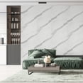 thumbnail image 2 of Dundee Deco Peel and Stick Faux Marble Wallpaper Roll, 24" x 9', White, Grey Veins, 2 of 8