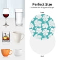 thumbnail image 6 of Lsque Vintage Floral Pattern 4" Drink Coasters Set of 4, PVC Leather Absorbent Coasters, Table Coaster Set Decorative Coffee Cup Coasters Housewarming Gift -Round Shape, 6 of 6