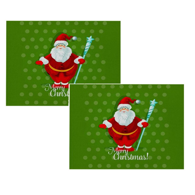 Oleegame 2 Pcs Napperons de Noël Rustiques Vintage Lavables