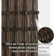thumbnail image 2 of Chocolate Ruffle Shower Curtain, Vintage Handcrafted Bow Tie Bath Curtain for Master Bathroom, Ruched Microfiber Bathroom Curtain with 12 Buttonholes, 72" W x 72" H (LQ-10), 2 of 5