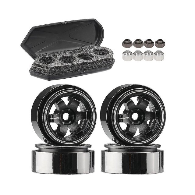 4 piezas de buje de rueda de metal Beadlock de 92 g y 1 pulgada para Axial Scx24 Ax24 Trx4m Fms Fcx24 1/18 1/24 Rc Crawler C