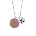 thumbnail image 2 of Delight Jewelry Acrylic 1 1/8" Disc Rose Goldtone Silvertone Script Initial Disc - L - Charm Necklace, 20"+3", 2 of 4