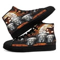 thumbnail image 4 of Happy Halloween Pug Costume High Top Canvas Shoes Sneakers Black Size 5, 4 of 7