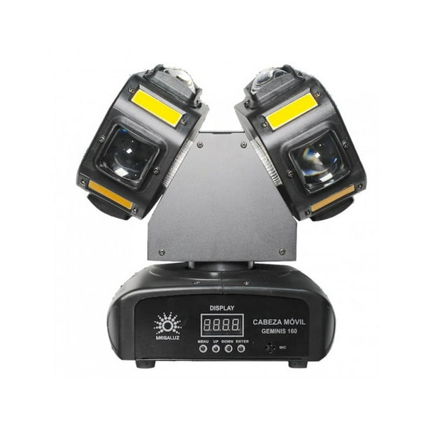 Cabeza robótica Megaluz GEMINIS 160 8 leds RGBW 10w + láser rojo