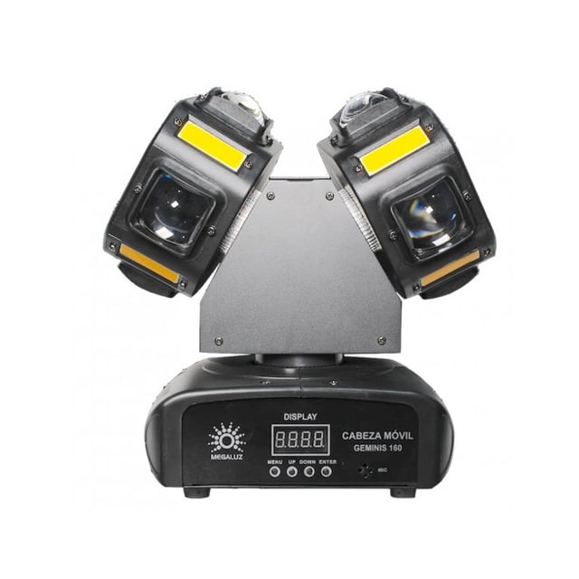 Cabeza robótica Megaluz GEMINIS 160 8 leds RGBW 10w + láser rojo