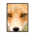 thumbnail image 1 of RYLABLUE Fox Eyes Head Fleece Blanket Throws 58x80 inches, 1 of 3