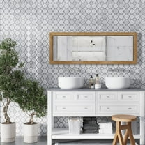 Elysian 12 x 12 in. Polished Stone White, Gray Stone Mosaic Diamond Wall and Floor Tile (4.83 sq ft/case) - 5 Pack