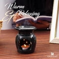 thumbnail image 3 of Radicaln Black Marble Oil Burner – 4" Handmade Wax Melt Warmer for Essential Oils, Aromatherapy, Scented Wax & Elegant Home Spa Room Décor, 3 of 7