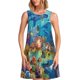 thumbnail image 1 of Fotbe Sea World Vestido de Verano sin Mangas para Mujer – Vestido Midi Línea A, Estilo Camiseta Floral, Vestido Playero Casual y Fluido, 1 of 7