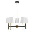 thumbnail image 2 of Brody 5-Light Chandelier in Matte Black with Warm Brass Accents, 2 of 5