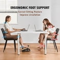thumbnail image 4 of Foot Rest for Under Desk at Work, Ergonomic Wooden Desk Foot Rest with 7 Adjustable Angles, Anti-Slip Footrest Comfortable Foot Stools for Office Leg Rest, No Assembly, 4 of 16