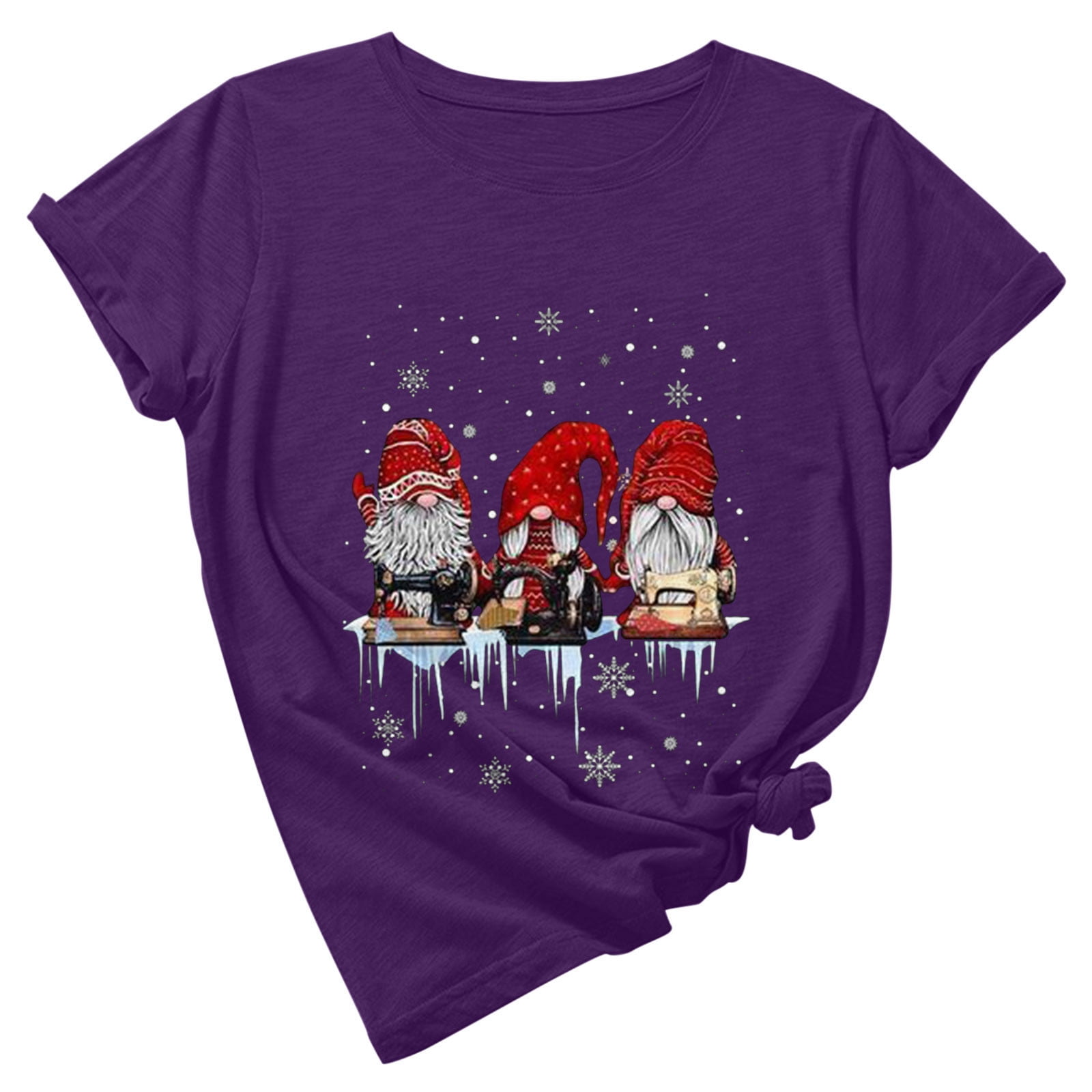 T-shirt Noël Femme T-Shirt - Drôle - Noël - Manches Longues - Impression 3D - Polyester Sweat Laid De Noël Femme