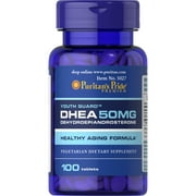Puritan's Pride DHEA Supplement 50 mg, white, 100 count, tablets