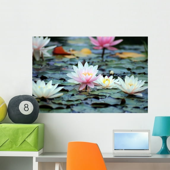 Pond Wall Mural Decal Sticker, Wallmonkeys Peel & Stick Vinyl Graphic (36 in W x 24 in H)