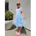 thumbnail image 4 of Arshiner Toddler Girls Tulle Summer Puff Sleeve Baby Girls Tutu Princess Party Casual Dress, 4 of 7