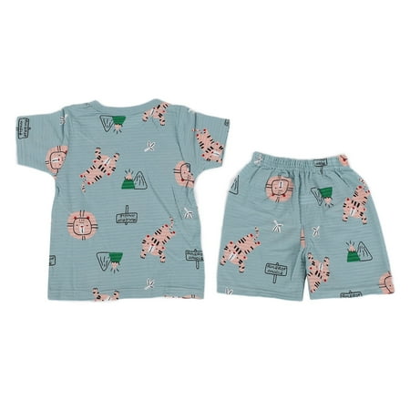 

Baby Summer Clothes Set Baby Shorts Outfit Cotton For Birthdays For Toddler For Daily Life For Infant Jungle Animals 130cm