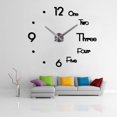 thumbnail image 6 of Pluokvzr Large Wall Clock Modern Design 3D Wall Sticker Clock Silent Home Decor Living Room Quartz Horloge, 6 of 11