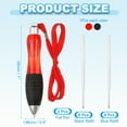 thumbnail image 2 of 2 Pcs Uxcell Big Fat Pens, Black, Red Heavy Weighted Ballpoint Pen Retractable Wide Grip Thick Pen with Strap for Hand Tremors Elderly Handicap(6 Black Refills + 6 Blue Refills), 2 of 6