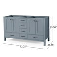 thumbnail image 5 of Noble House Kayla Contemporary 72" Wood Bathroom Vanity (Countertop Not Included), 5 of 6