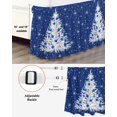 thumbnail image 3 of Christmas Blue Bed Skirt California King Size 16 Inch Drop, White Xmas Tree Winter Snowflakes Wrap Around Dust Ruffle Bedskirts, Wrinkle & Fade Resistant Easy Fit Bedskirt with Adjustable Elastic, 3 of 8