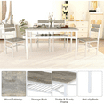 thumbnail image 4 of Stmoze Dining Table and Chairs Set with Storage Rack, Wooden Rectangle Kitchen Table Set with 4 Dining Chairs, 5 Pieces Dinining Table Set for 4, Modern Dining Set for Small Space, Gray, 4 of 6