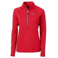 thumbnail image 2 of Women's Cutter & Buck Red Cincinnati Reds Americana Logo Adapt Eco Knit Stretch Recycled Half-Zip Pullover Top, 2 of 3