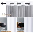thumbnail image 3 of XWZO White Blackout Curtains 54 Inches for Bedroom, Grommet Short Thermal Insulated Living Room Darkening Drapes with Tiebacks(White,42"W x 54"L,2 Panels), 3 of 6