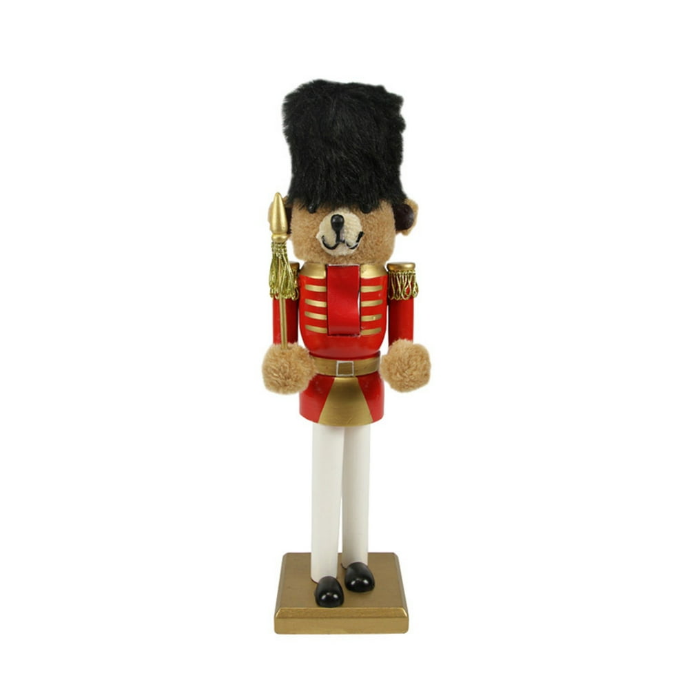 Nutcracker Factory 14.25 Decorative Wooden Red and Gold Christmas