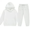 thumbnail image 2 of Kids Hoodie and Sweatpants Set Long Sleeve Pullover with Drawstring Waist Jogger Pants Two Piece Outfit for Boys Girls, 2 of 3