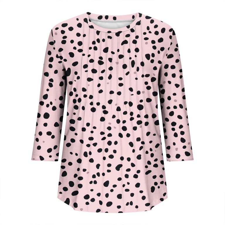 cute plus size dress shirts Tops for Women Trendy plus Size Dress Top Dressy Tops for Women plus Size Long Sleeve Shirt Ladies 3 Quarter Sleeve Shirt Knit Womens Shirts with
