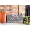 thumbnail image 3 of Grace Peace Scripture Grey Plum Script Blur 20 x 10 Wood Wall Sign Plaque, 3 of 4