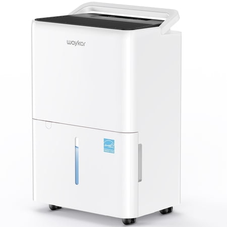 Waykar 30 Pint Dehumidifier for Home & Basements, Up to 2000 Sq. Ft, Energy Star, 10 Pint DOE, Continuous Drain Hose