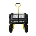 thumbnail image 5 of Jnismy Garden Cart Heavy Duty 880 Lbs Capacity,Utility Cart Wagon with Removable Sides and 180°rotating Handle for Yard, Lawn and Garden Hauler (Yellow), 5 of 12