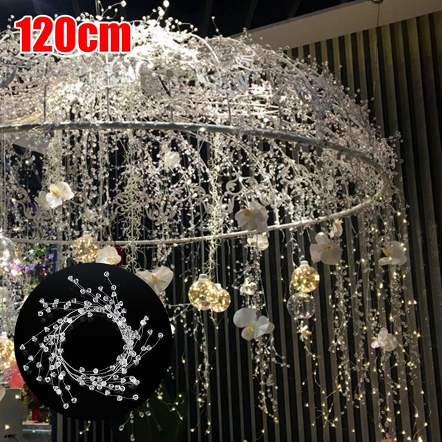 Productos Para El Hogar Cuenta De Cristal Acrílico De 120 Cm Con 144 Cuentas Guirnalda De Cristal Colgante Guirnalda De Cortina De Cuentas De Cristal Transparente Suministros De Fiesta De Joyería Arte Muyoka Hogar