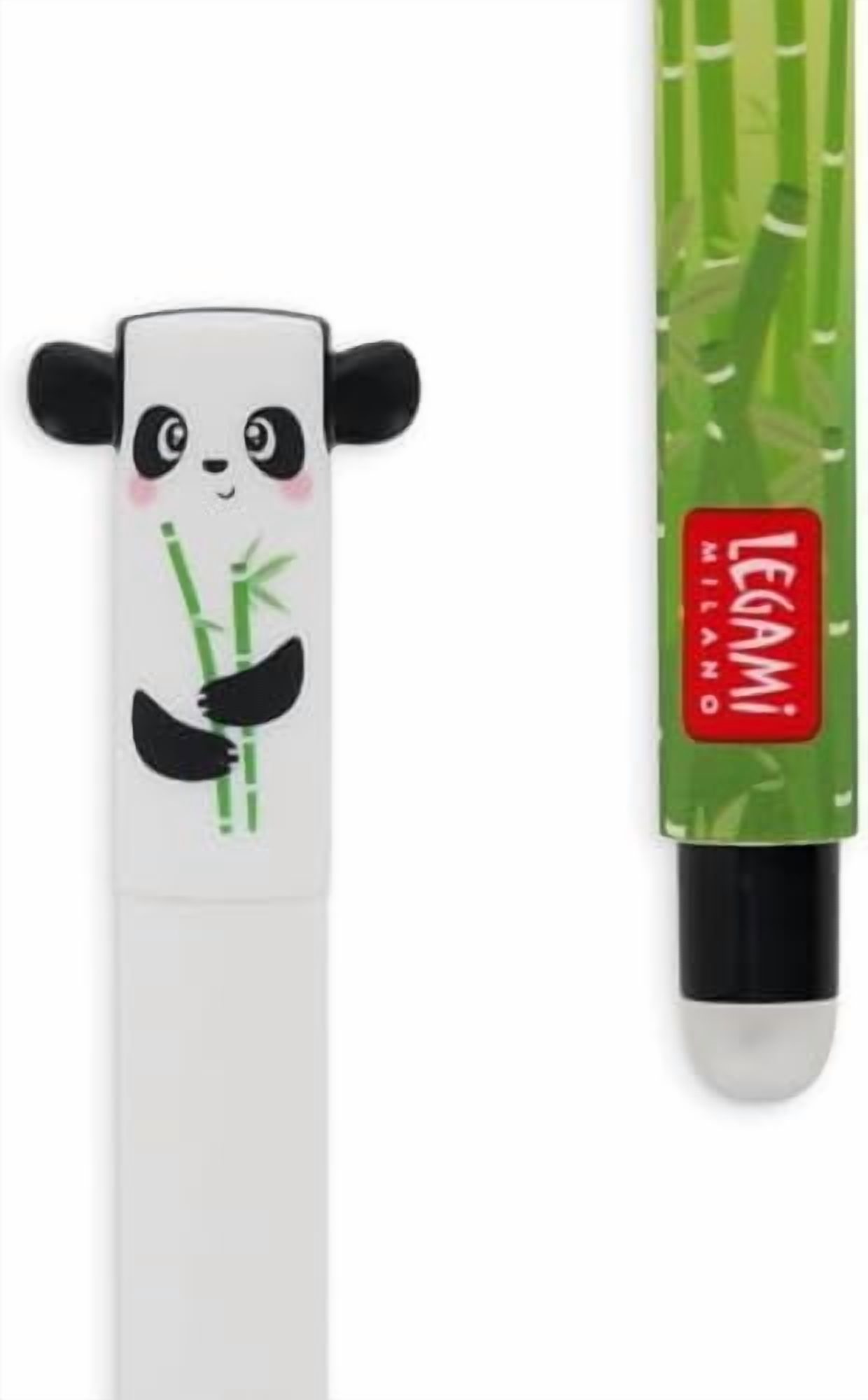 - Set of 5 Erasable Gel Pens with Thermosensitive Erase Ink, Range of ink colours & barrel designs, 0.7mm Tip, Penguin, Panda, Llama, Bee, & Hippo$$Office
