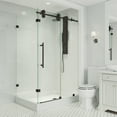 thumbnail image 5 of VIGO Winslow 36 in. L x 48 in. W x 79 in. H Frameless Sliding Rectangle Shower Enclosure Kit in Matte Black with Clear Glass, 5 of 11