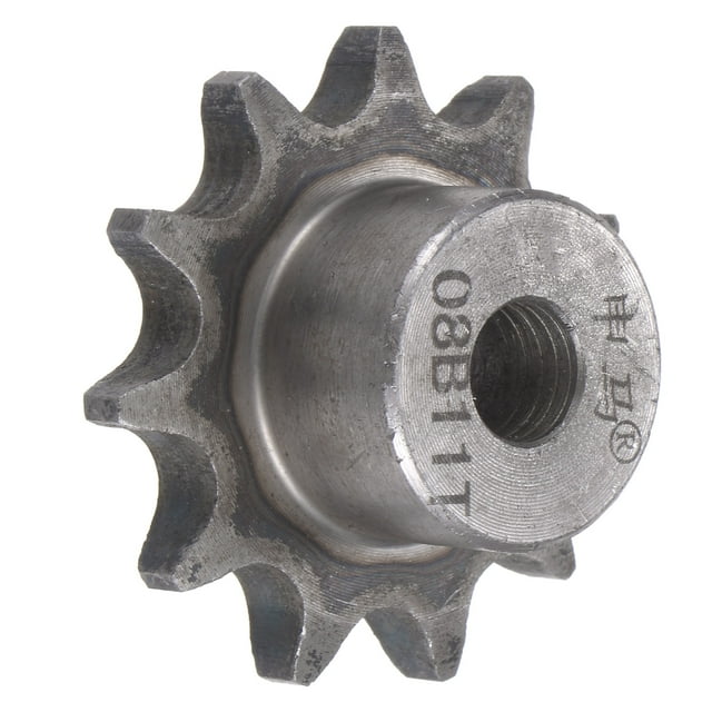 Unique Bargains 11 Teeth Sprocket Single Strand 1/2' Pitch, 10mm Bore Carbon Steel