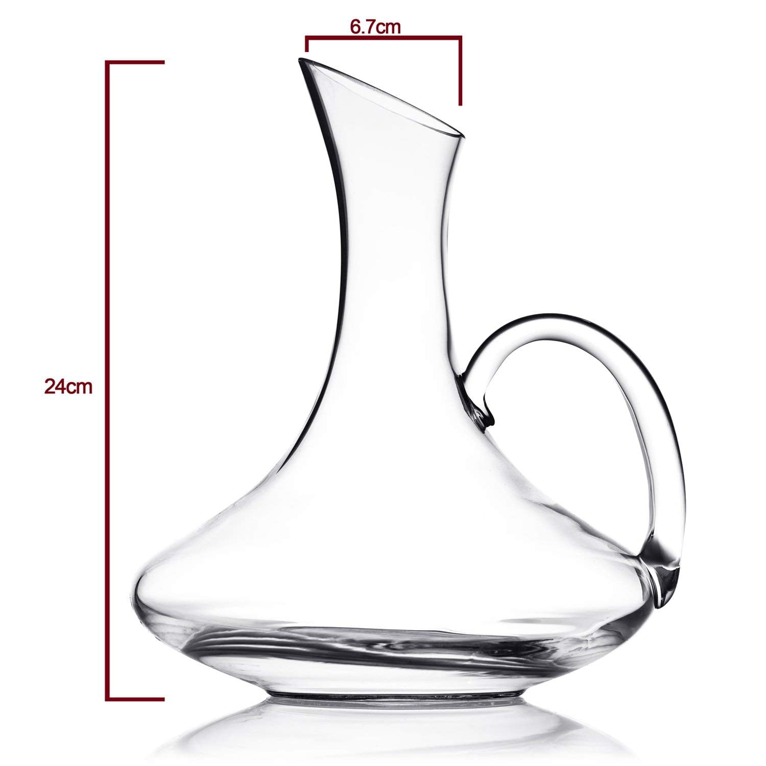 Unbranded Crystal Glass Wine Decanter / Wine carafe with Handle (60 oz)