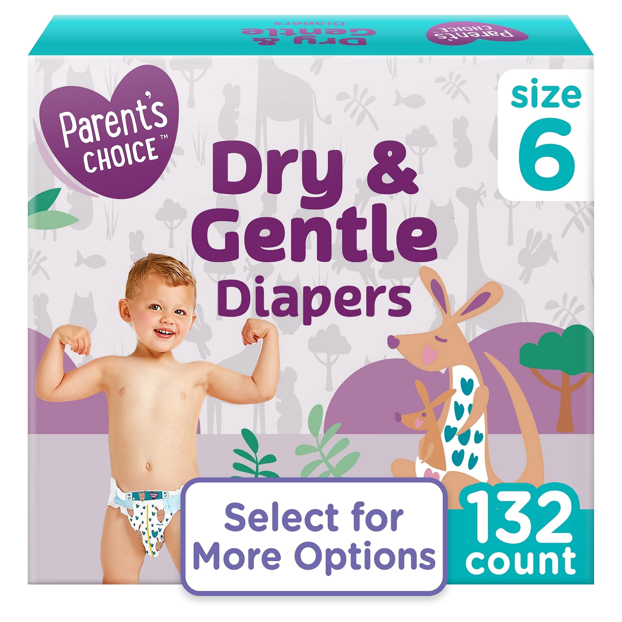 Dry & Gentle Diapers Size 6, 132 Count (Select for More Options)