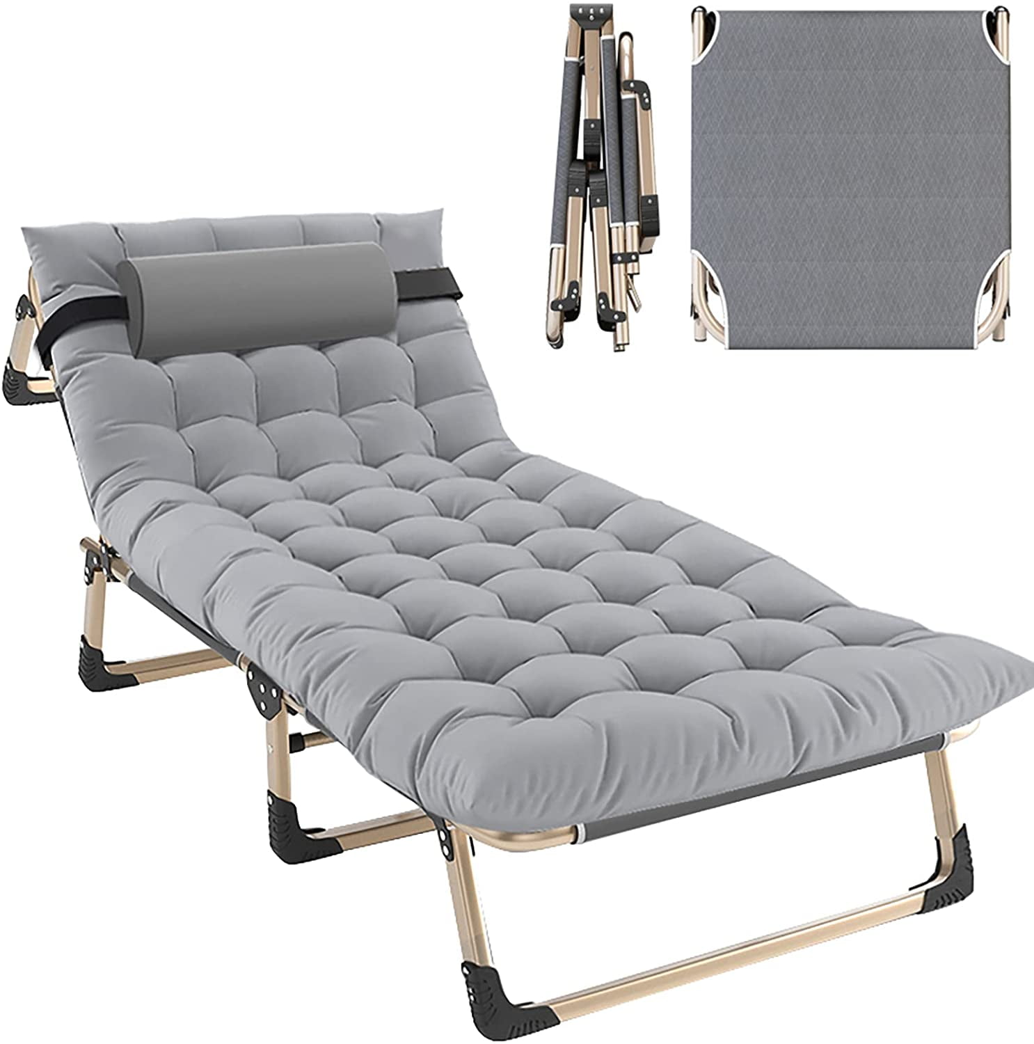 MOPHOTO Adult Camping Cot Adjustable 4Position Folding Cot, Outdoor