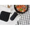thumbnail image 4 of DII Modern Style Cotton Terry Potholder in Black Finish (Set of 3), 4 of 5