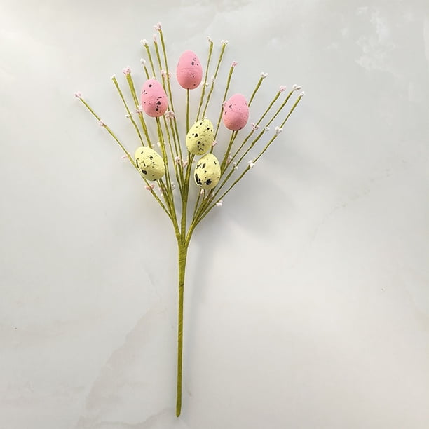 Xihbxyly Corona de Pascua, Aro Colgante con Huevos de Colores, Decoración Festiva de Espuma, Diseño Duradero para Un Uso Prolongado, Decoración para Puertas y Paredes Del Hogar, Perfecta para Celebra