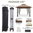 thumbnail image 5 of 12 X 12ft Pop-up Gazebo, Double Roof Outdoor Canopy Tent with Mosquito Netting, Camping Canopy Gazebo for Lawn, Patio and Garden, 5 of 9