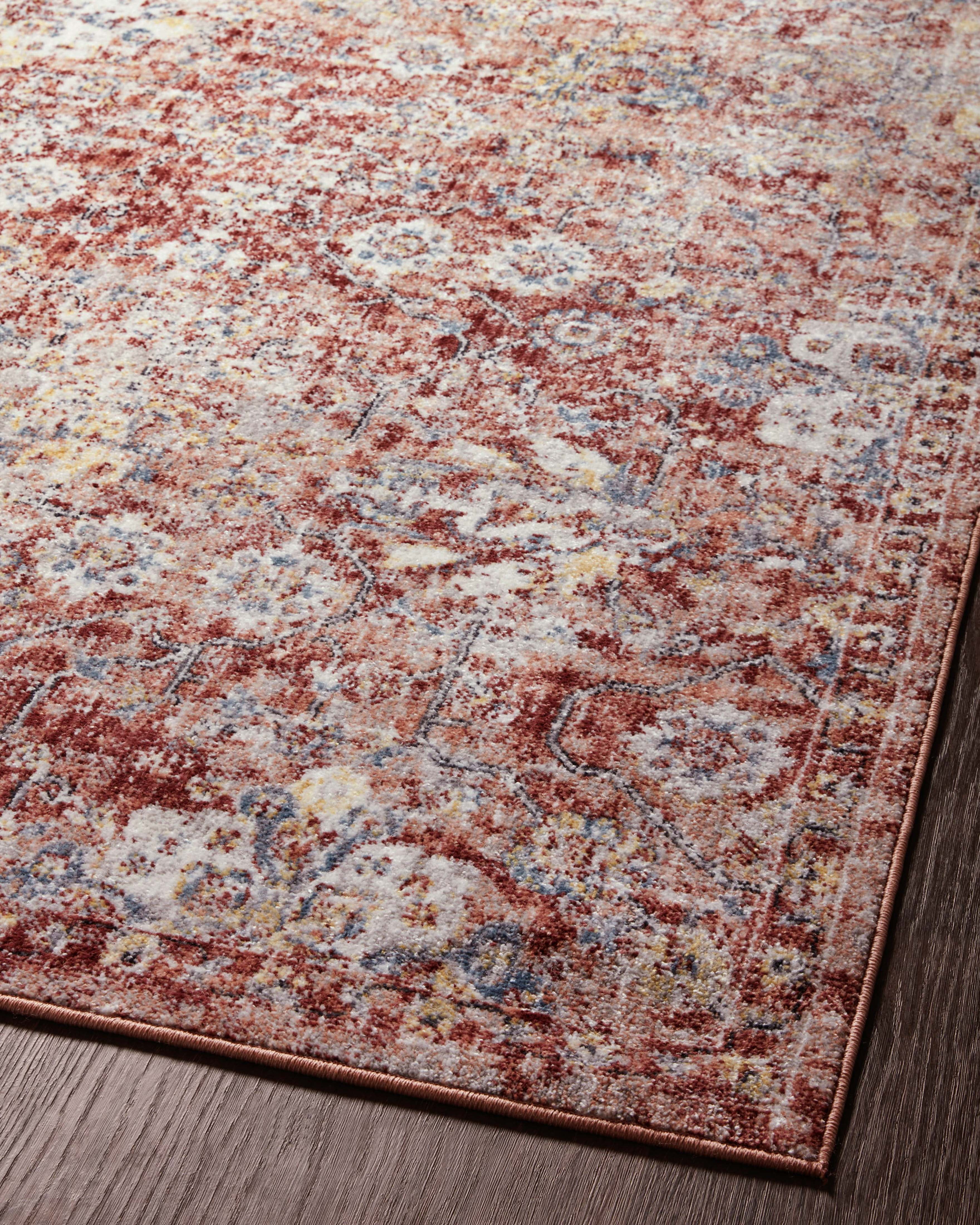 Loloi Cassandra Collection CSN-03 Rust / Ivory Oriental Area Rug 18" x 18" Sample