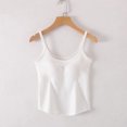 thumbnail image 2 of Tops de Manga Corta Sexy para Mujeres de Color Sólido con Almohadilla de Pecho sin Anillos de Acero, Top de Pijama Y Ropa Interior, 2 of 8